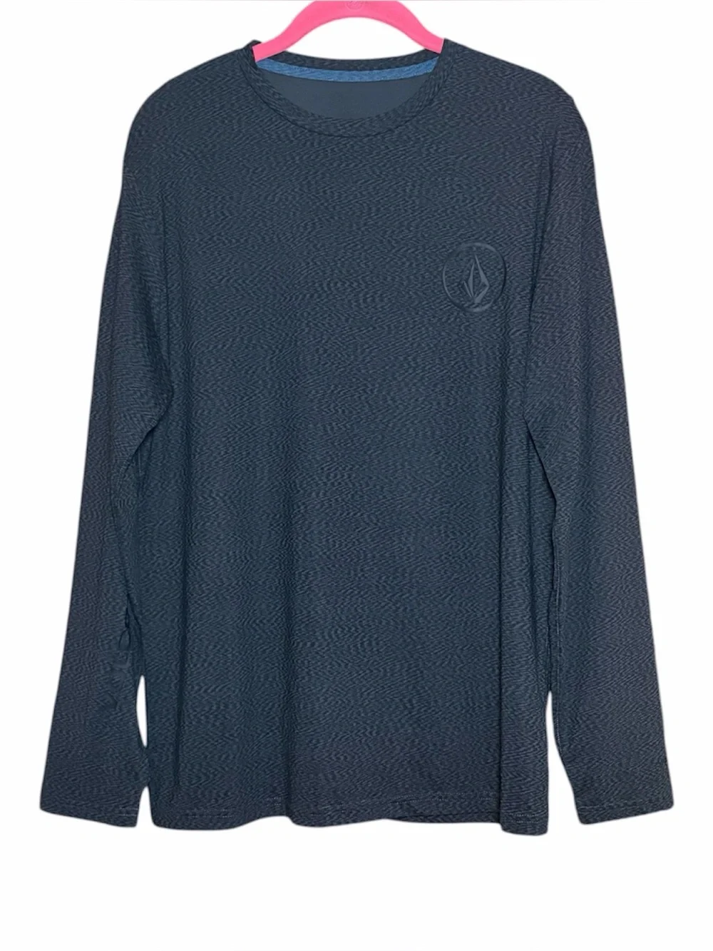 Volcom Men’s Gray Long Sleeve Surf Shirt Rash Guard UPF UV Protection